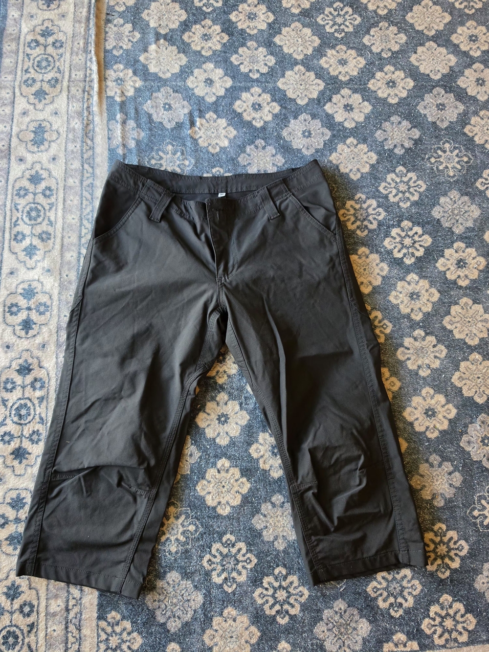 Swrve Black Cargo Capri Pants with Utility Pockets
